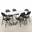 Image de Ensemble table 6 pieds + 6 chaises pliantes en location